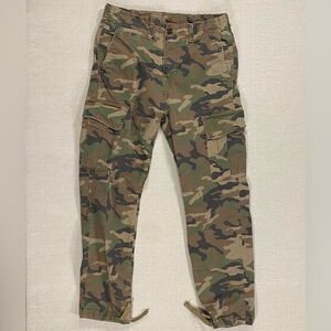 S Flex Men’s American Eagle Outfitters Slim Lived-In Cargo Camouflage Pants Snap